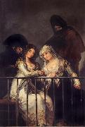 Francisco de goya y Lucientes Majas on a Balcony oil painting artist